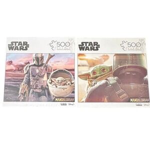 Star Wars Mandalorian Puzzles 500 Piece Jigsaw‎ Puzzle Bundle Buffalo Games